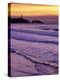 Waves near Yaquina Head Lighthouse at Sunset, Newport, Oregon Coast, USA-Janis Miglavs-Premier Image Canvas