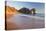 Waves Sweeping onto the Deserted Beach at Durdle Door, Dorset, England. Winter-Adam Burton-Premier Image Canvas