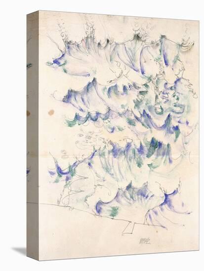 Waves. Wellen. Egon Schiele. Gouache and Pencil on Buff Paper, 1912-Egon Schiele-Premier Image Canvas