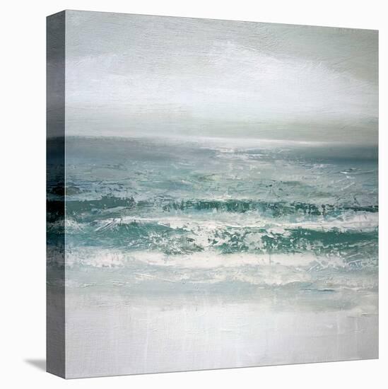 Waves-Caroline Gold-Stretched Canvas