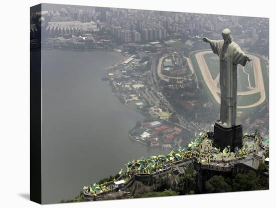 Waving Flags in Rio De Janeiro after Brazil Was Officially Chosen by Fifa as Host of 2014 World Cup-null-Premier Image Canvas