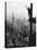 Waving from Empire State Building Construction Site, 1930-null-Stretched Canvas