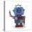 Waving Vintage Toy Robot-badboo-Stretched Canvas