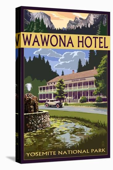 Wawona Hotel - Yosemite National Park - California-Lantern Press-Stretched Canvas