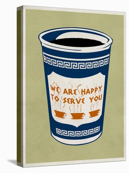 We are Happy to Serve You Retro Poster-null-Stretched Canvas
