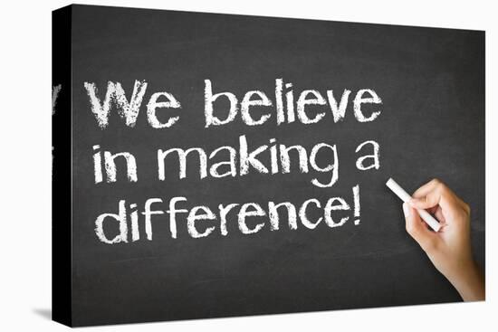 We Believe in Making A Difference Chalk Illustration-kbuntu-Premier Image Canvas