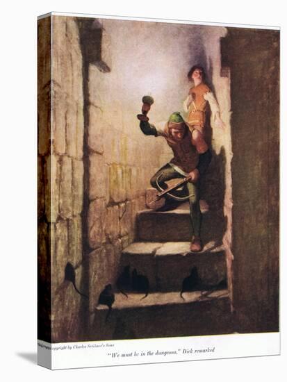 We Must Be in the Dungeons, Dick Remarked, 1916 (Litho)-Newell Convers Wyeth-Premier Image Canvas
