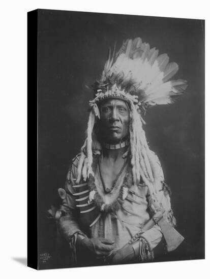 Weasel Tail Piegan Indian Native American Curtis Photograph-Lantern Press-Stretched Canvas