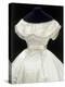 Wedding Bodice in Ivory Silk Satin Trimmed with Lace, c.1865-null-Premier Image Canvas