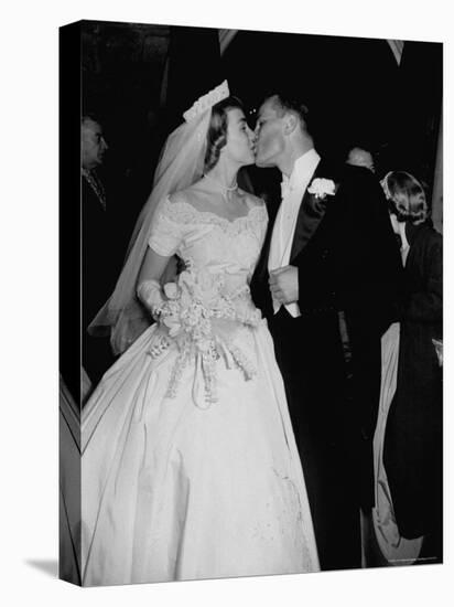 Wedding of Mary Freeman, Champion Swimmer, and John Kelly Kissing-George Skadding-Premier Image Canvas