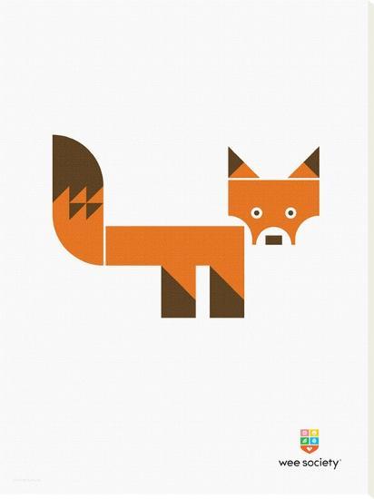 Wee Alphas, Finnegan the Fox-Wee Society-Stretched Canvas