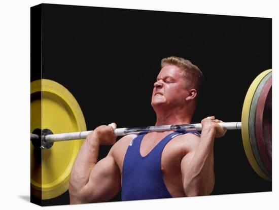 Weightlifter in Action-null-Premier Image Canvas