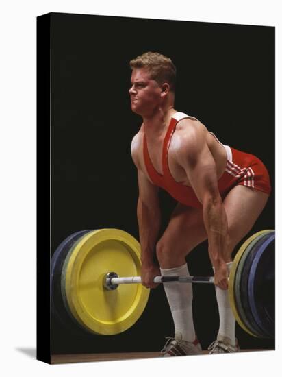 Weightlifter in Action-null-Premier Image Canvas