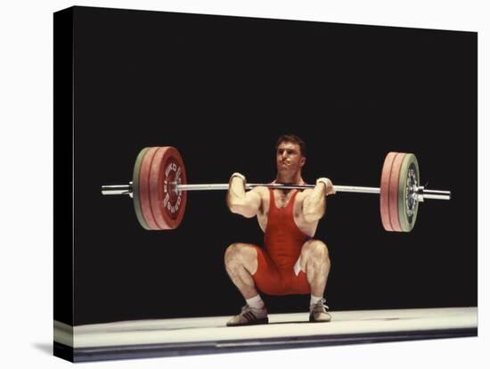 Weightlifter in Action-null-Premier Image Canvas