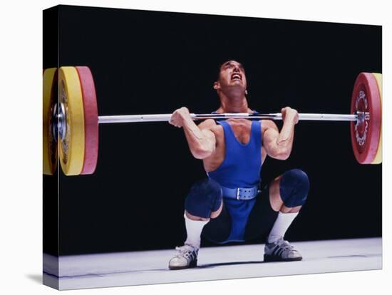 Weightlifter in Action-null-Premier Image Canvas