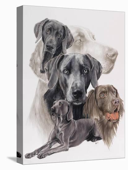 Weimaraner and Ghost-Barbara Keith-Premier Image Canvas