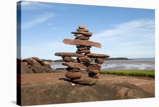 Welcome Inukshuk Bay of Fundy-null-Stretched Canvas