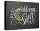 Welcome Little Sweet Pea-Lily & Val, LLC^-Stretched Canvas
