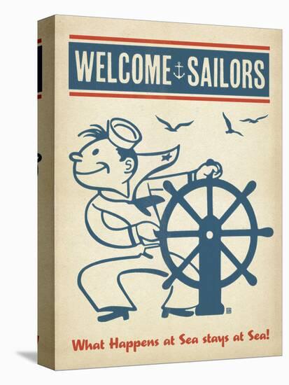 Welcome Sailors-Anderson Design Group-Stretched Canvas