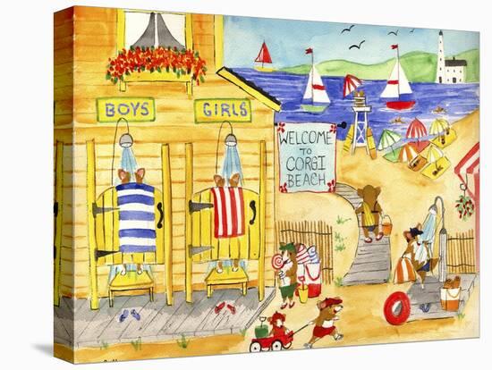 Welcome To Corgi Dog Beach-Cheryl Bartley-Premier Image Canvas