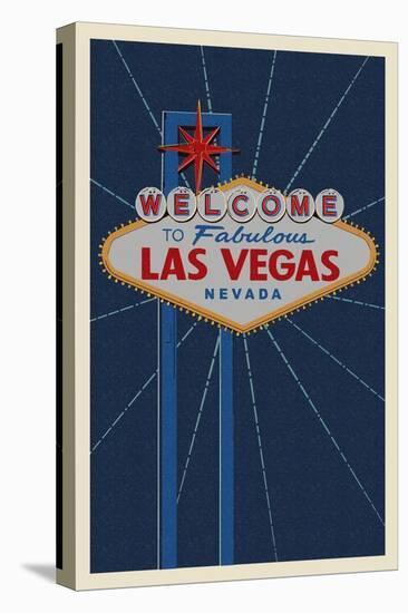 Welcome to Las Vegas Sign-Lantern Press-Stretched Canvas