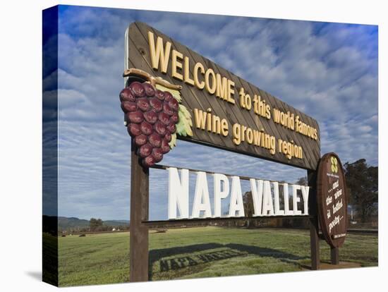 Welcome to Napa Valley Sign, Napa, Napa Valley Wine Country, Northern California, Usa-Walter Bibikow-Premier Image Canvas