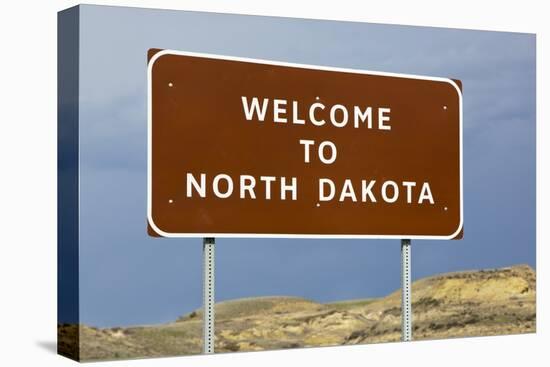 Welcome to North Dakota Sign-Paul Souders-Premier Image Canvas