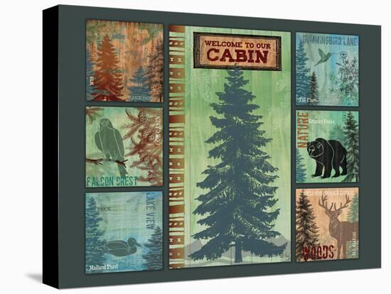 Welcome to Our Cabin 2-Bee Sturgis-Stretched Canvas