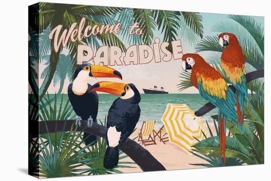 Welcome to Paradise I-Janelle Penner-Stretched Canvas