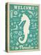 Welcome to Paradise (Sea Horse)-Anderson Design Group-Stretched Canvas