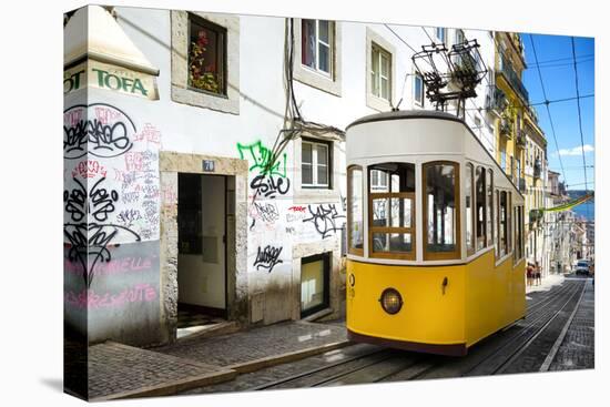 Welcome to Portugal Collection - Bica Elevator Yellow Tram in Lisbon-Philippe Hugonnard-Premier Image Canvas