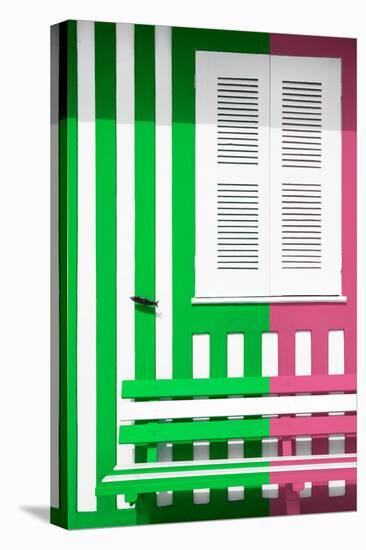 Welcome to Portugal Collection - Colorful Facade with Green and Pink Stripes-Philippe Hugonnard-Premier Image Canvas