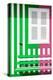 Welcome to Portugal Collection - Colorful Facade with Green and Pink Stripes-Philippe Hugonnard-Premier Image Canvas