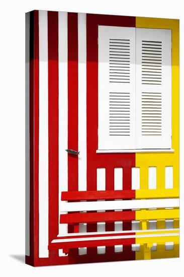 Welcome to Portugal Collection - Colorful Facade with Red and Yellow Stripes-Philippe Hugonnard-Premier Image Canvas