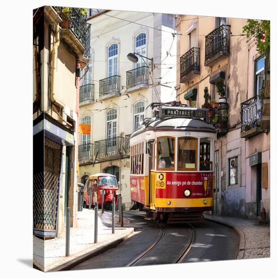 Welcome to Portugal Square Collection - Prazeres 28 Lisbon Tram-Philippe Hugonnard-Premier Image Canvas