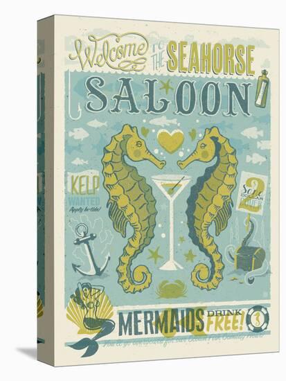 Welcome To The Seahorse Saloon-Anderson Design Group-Stretched Canvas