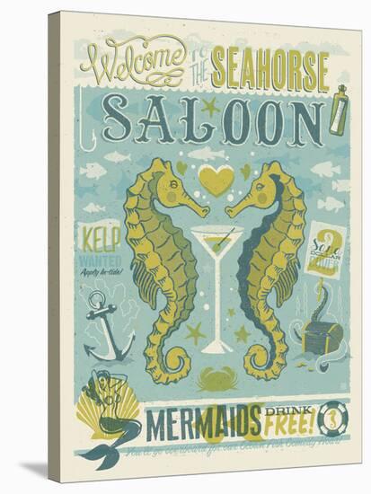 Welcome To The Seahorse Saloon-Anderson Design Group-Stretched Canvas