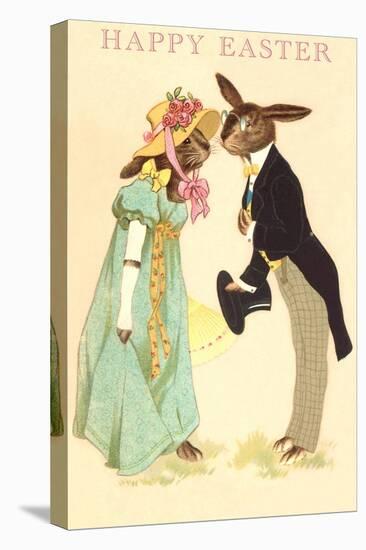 Well Dressed Easter Bunny Couple-null-Stretched Canvas