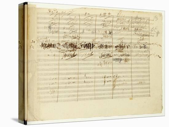 'Wellington's Victory, Op. 91', Page 36, Composed by Ludwig Van Beethoven (1770-1827)-Ludwig Van Beethoven-Premier Image Canvas