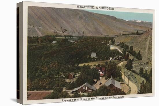 Wenatchee, WA - Bird's Eye of Ranch in the Valley-Lantern Press-Stretched Canvas