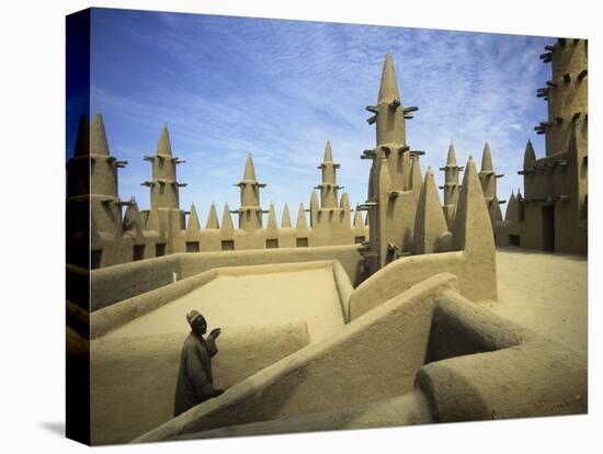 West African Man at Mosque, Mali, West Africa-Ellen Clark-Premier Image Canvas