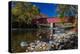 West Cornwall covered bridge over Housatonic River, West Cornwall, Connecticut, USA-null-Premier Image Canvas