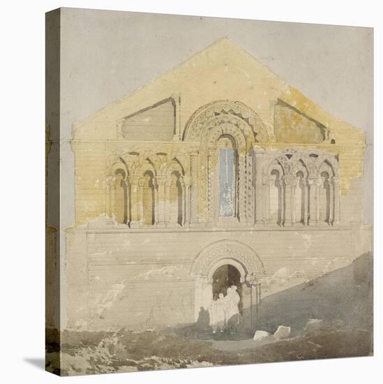 West Front of Castle Rising Church, Norfolk (Watercolour with Graphite)-John Sell Cotman-Premier Image Canvas