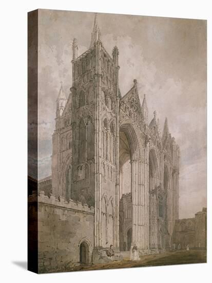 West Front of Peterborough Cathedral, 1794 (Watercolour over Indications in Graphite)-Thomas Girtin-Premier Image Canvas