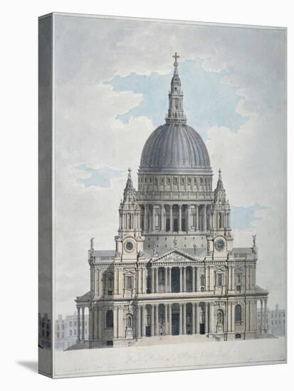 West Front of St Paul's Cathedral, City of London, 1780-Thomas Malton II-Premier Image Canvas