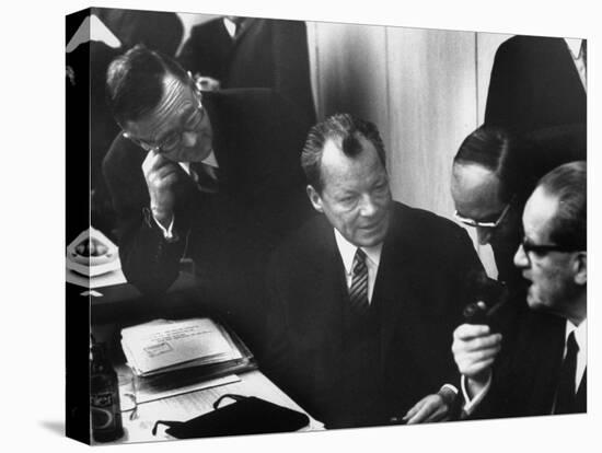 West Germany Chairman Willy Brandt, During Democratic Party Meeting Following Elections-Loomis Dean-Premier Image Canvas