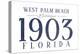 West Palm Beach, Florida - Established Date (Blue)-Lantern Press-Stretched Canvas