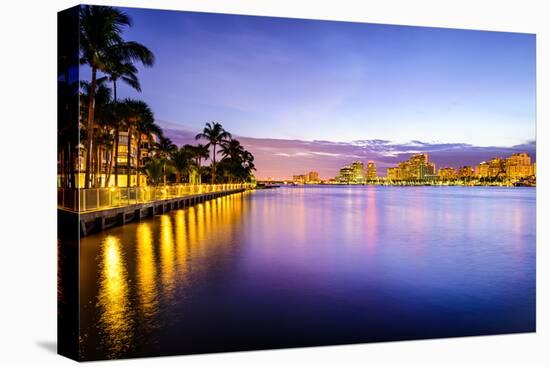 West Palm Beach Florida, USA Cityscape on the Intracoastal Waterway.-SeanPavonePhoto-Premier Image Canvas