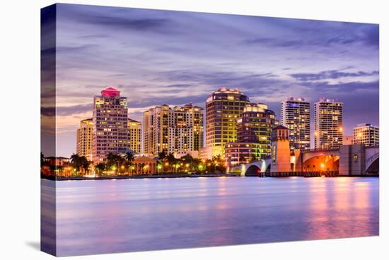 West Palm Beach, Florida, USA Downtown Skyline.-SeanPavonePhoto-Premier Image Canvas