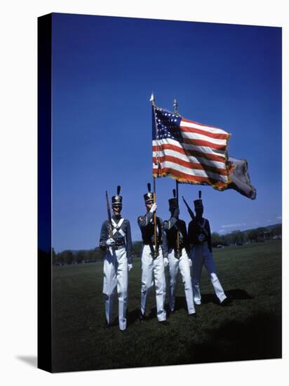 West Point Cadets Carrying US Flag-Dmitri Kessel-Premier Image Canvas